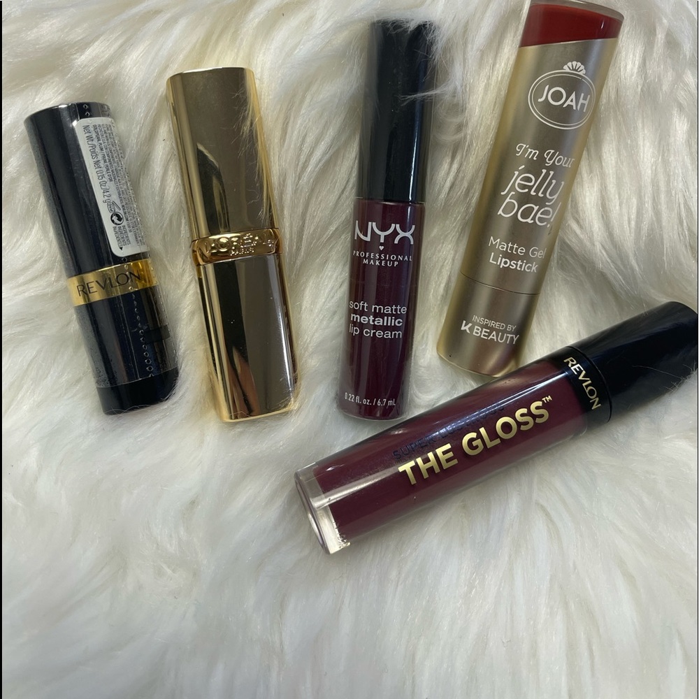 5pc “burgundy” lip bundle NEW